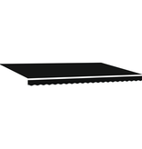 VidaXL Luifelvervangende Stof voor 5x3 m Frame Zwart