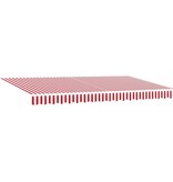 VidaXL Luifel Vervangende Stof voor 4x2 m Frame Rood en Wit