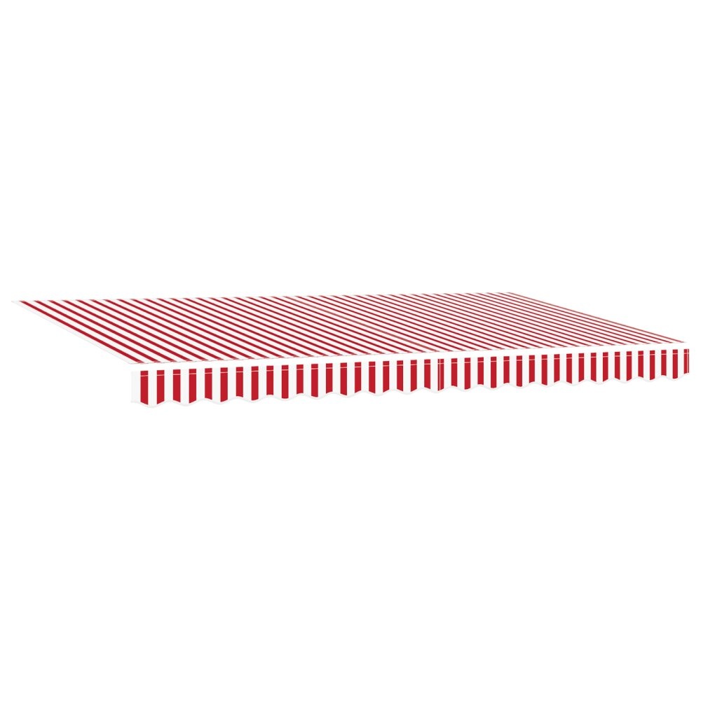 VidaXL Luifel Vervangende Stof voor 4x2 m Frame Rood en Wit