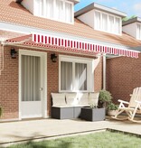 VidaXL Luifel Vervangende Stof voor 4x2 m Frame Rood en Wit