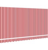VidaXL Luifel Vervangende Stof voor 4x2 m Frame Rood en Wit