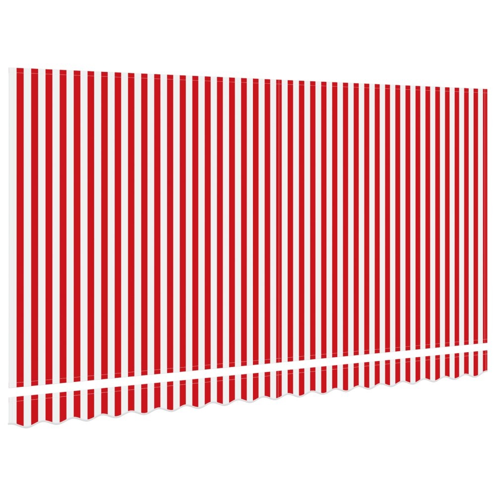 VidaXL Luifel Vervangende Stof voor 4x2 m Frame Rood en Wit