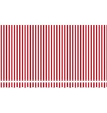 VidaXL Luifel Vervangende Stof voor 4x2 m Frame Rood en Wit