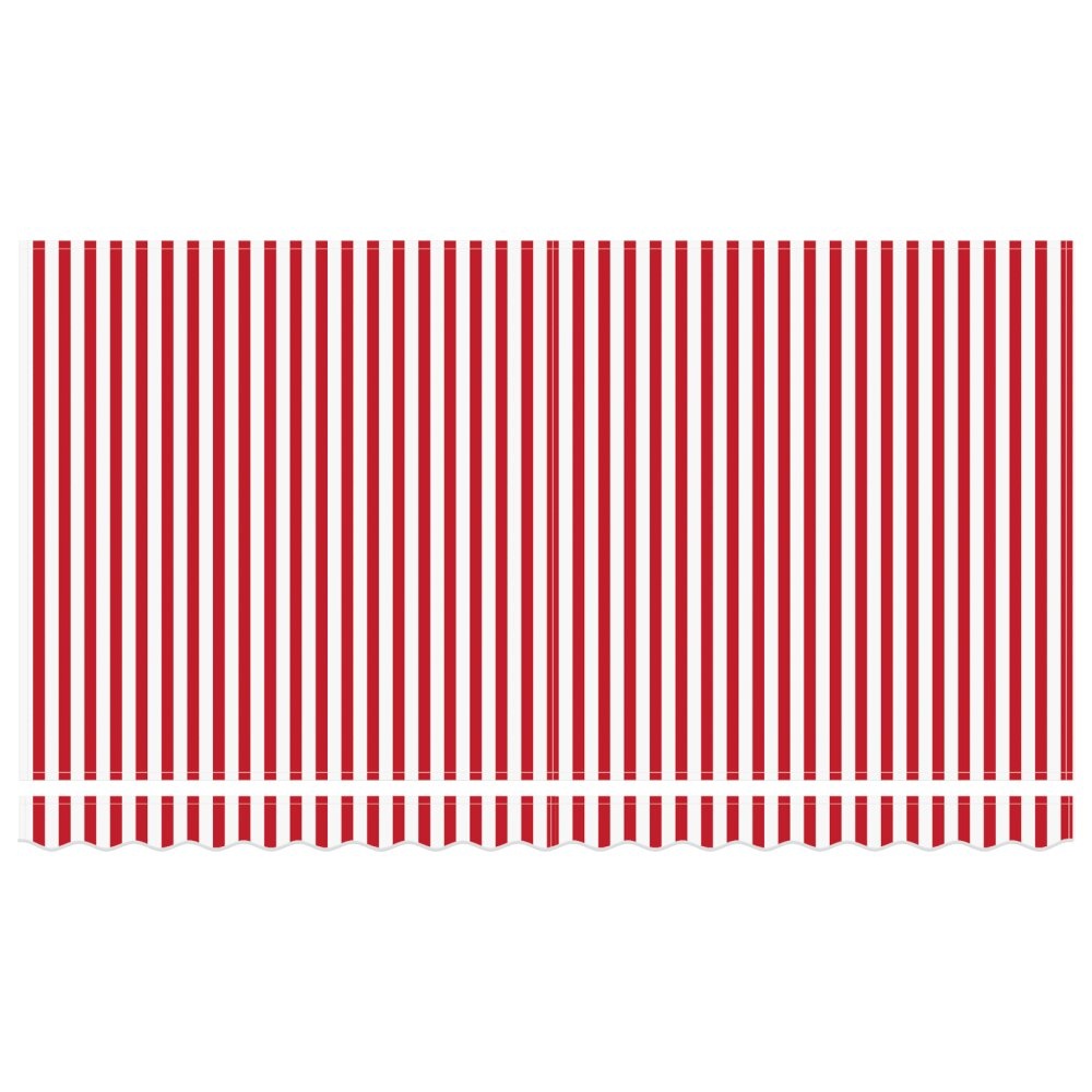 VidaXL Luifel Vervangende Stof voor 4x2 m Frame Rood en Wit