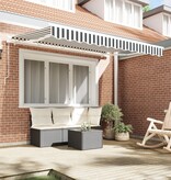 VidaXL Vervangende Luifelstof voor 3x2 m Frame Anthraciet en Wit