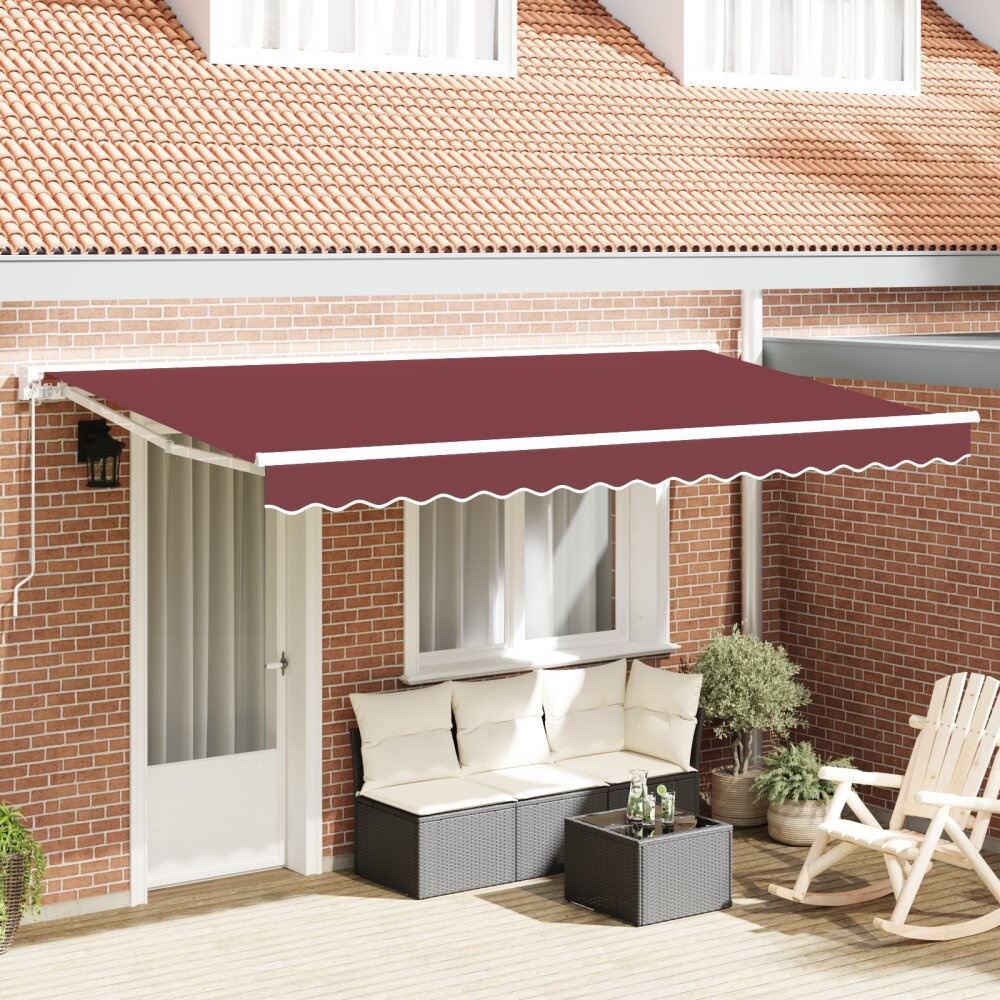VidaXL Vervangende Luifelstof voor 4x2 m Frame Bordeauxrood