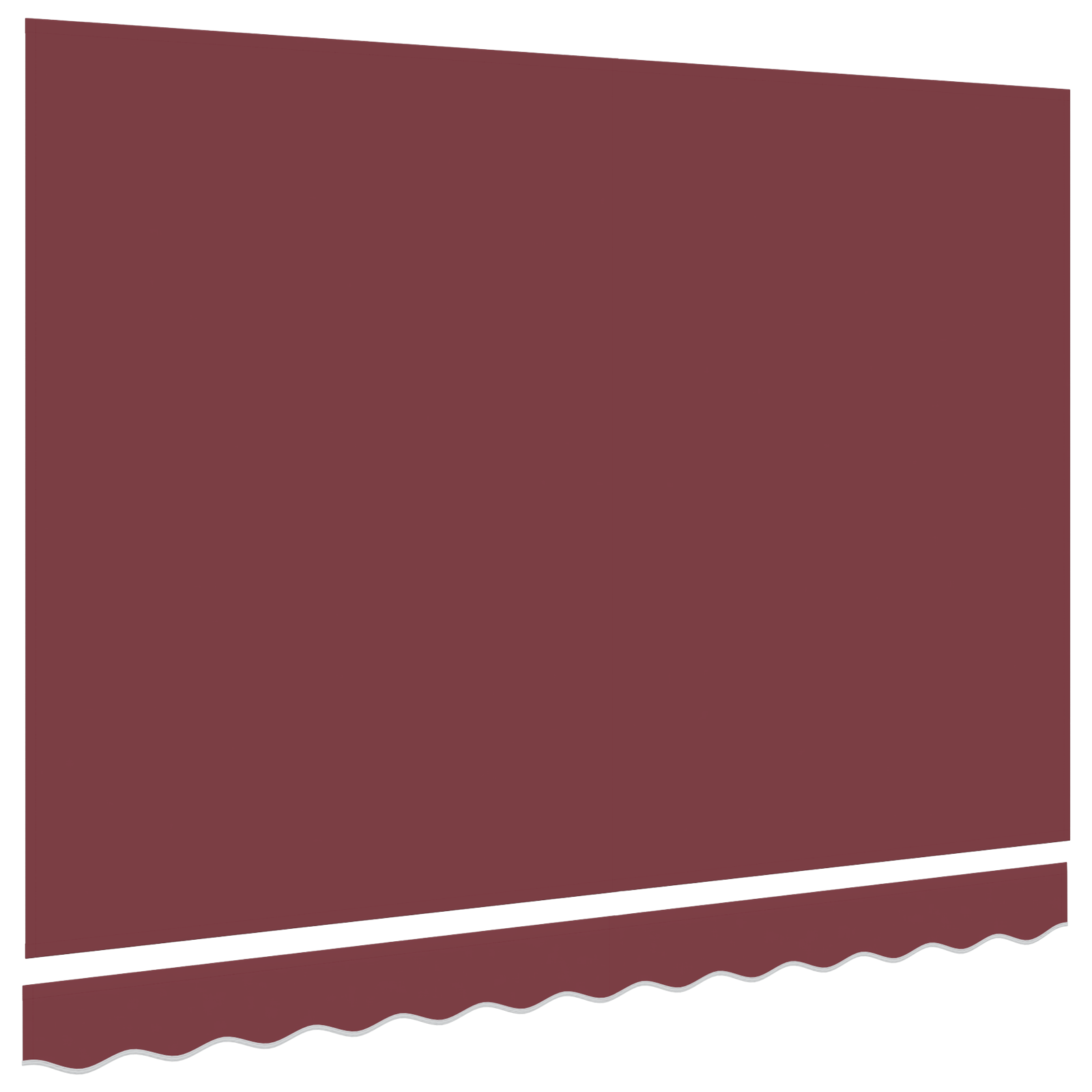 VidaXL Luifel Vervangend Doek voor 2.5x2 m Frame Bordeauxrood