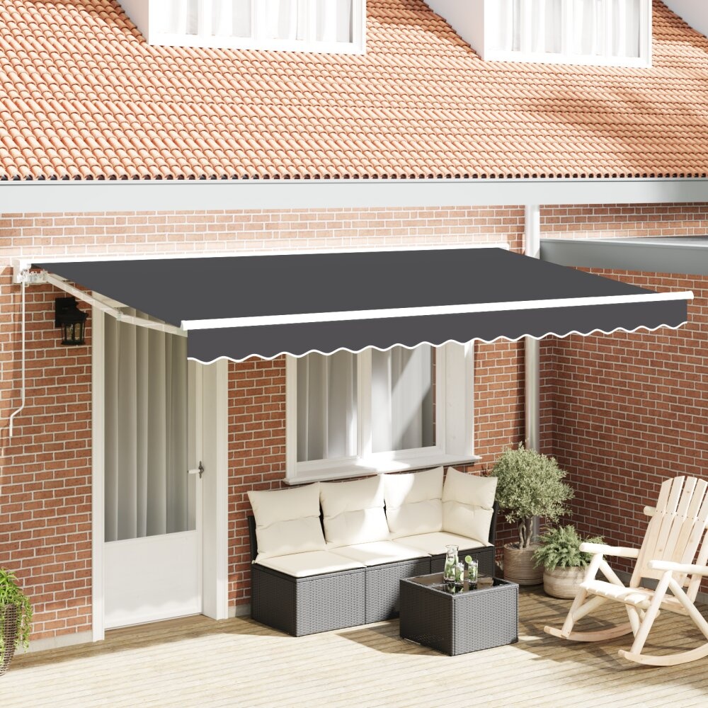 VidaXL Luifel Vervangende Stof voor 4x2 m Frame Anthraciet