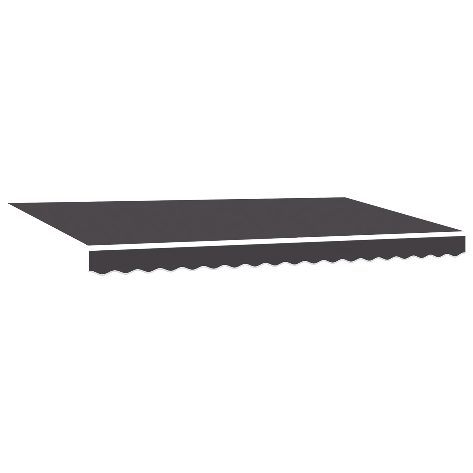 VidaXL Luifel Vervangende Stof voor 4x2 m Frame Anthraciet