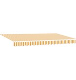 VidaXL Luifel Vervangdoek voor 4x2 m Frame Geel en Wit
