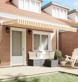 VidaXL Luifel Vervangdoek voor 4x2 m Frame Geel en Wit