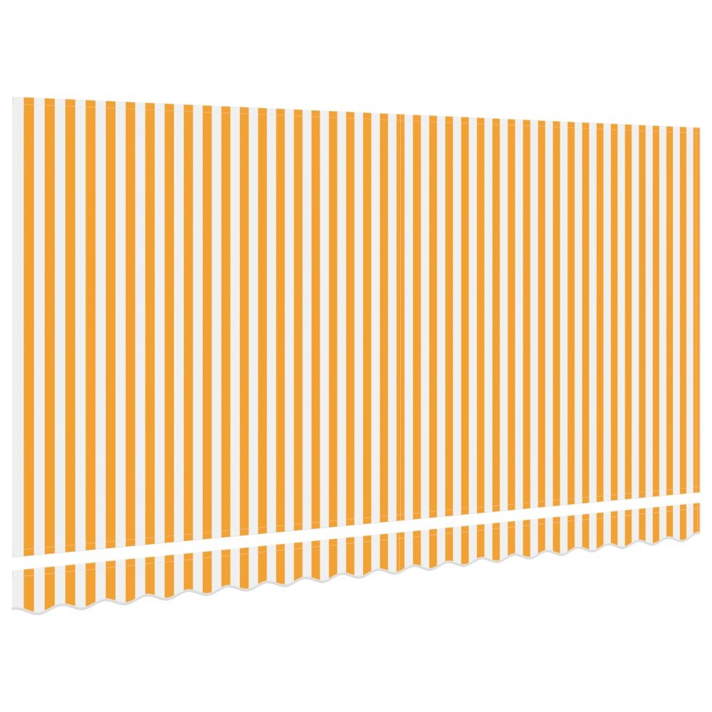 VidaXL Luifel Vervangdoek voor 4x2 m Frame Geel en Wit