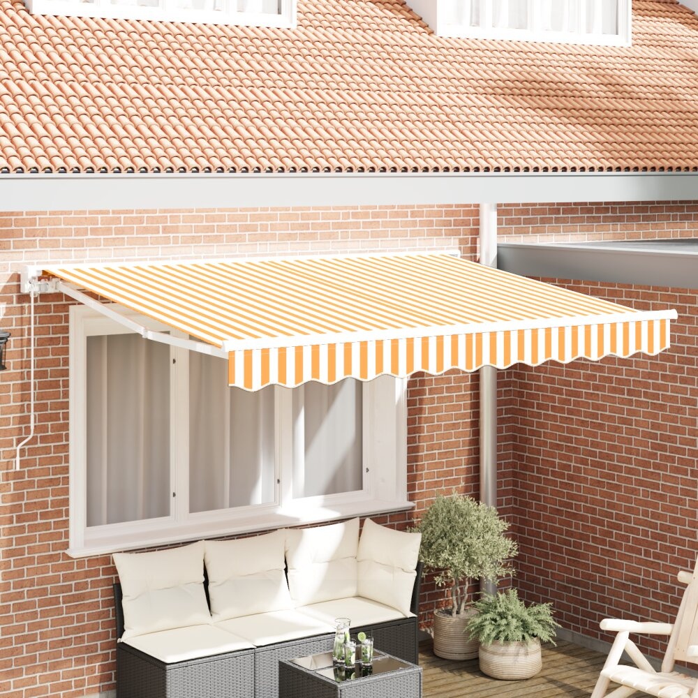 VidaXL Luifel vervangende stof voor 3x2 m frame in geel en wit