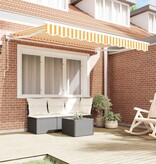 VidaXL Luifel vervangende stof voor 3x2 m frame in geel en wit