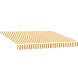 VidaXL Luifel Vervangende Stof voor 2.5x2 m Frame Geel en Wit