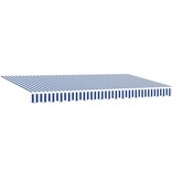 VidaXL Luifel Vervangende Stof voor 4x2 m Frame Blauw en Wit