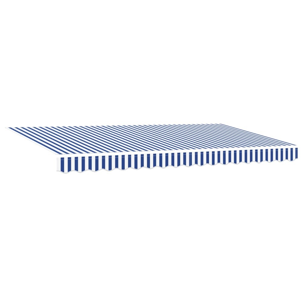 VidaXL Luifel Vervangende Stof voor 4x2 m Frame Blauw en Wit