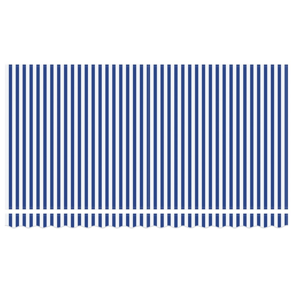 VidaXL Luifel Vervangende Stof voor 4x2 m Frame Blauw en Wit