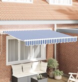 VidaXL Luifel Vervangdoek voor 3.5m x 2m Frame Blauw en Wit