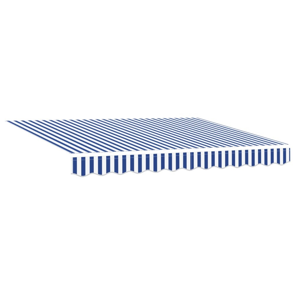 VidaXL Luifel Vervangdoek voor 3.5m x 2m Frame Blauw en Wit