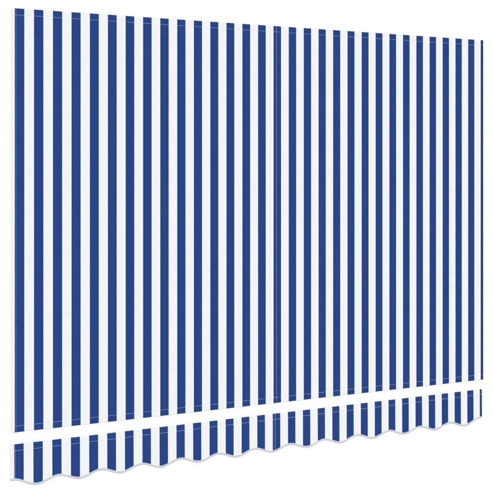 VidaXL Luifel Vervangdoek voor 3.5m x 2m Frame Blauw en Wit