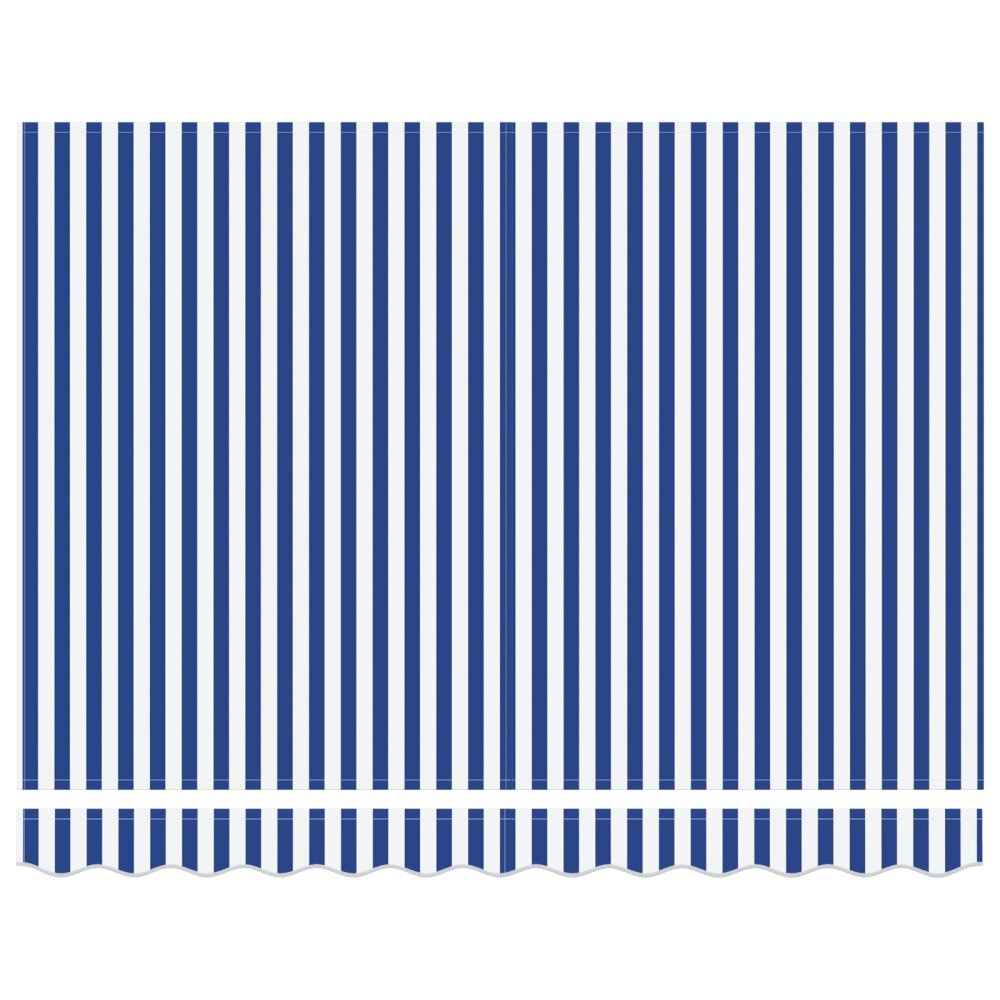 VidaXL Luifel Vervangdoek voor 3.5m x 2m Frame Blauw en Wit