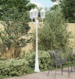 VidaXL Tuinlampenpaal 3-Lamp E27 Wit 235 cm Aluminium