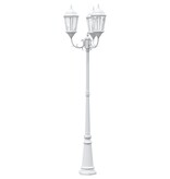 VidaXL Tuinlampenpaal 3-Lamp E27 Wit 235 cm Aluminium