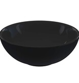 VidaXL Wastafel Ø28x10 cm keramiek glanzend zwart