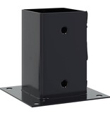 VidaXL Spokkels vierkant 12 st 91x91 mm antraciet staal gepoedercoat