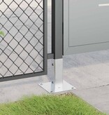 VidaXL Spokkels vierkant 4 st gegalvaniseerd staal zilverkleurig