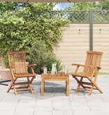 Tuinstoelen inklapbaar 2 st massief teakhout