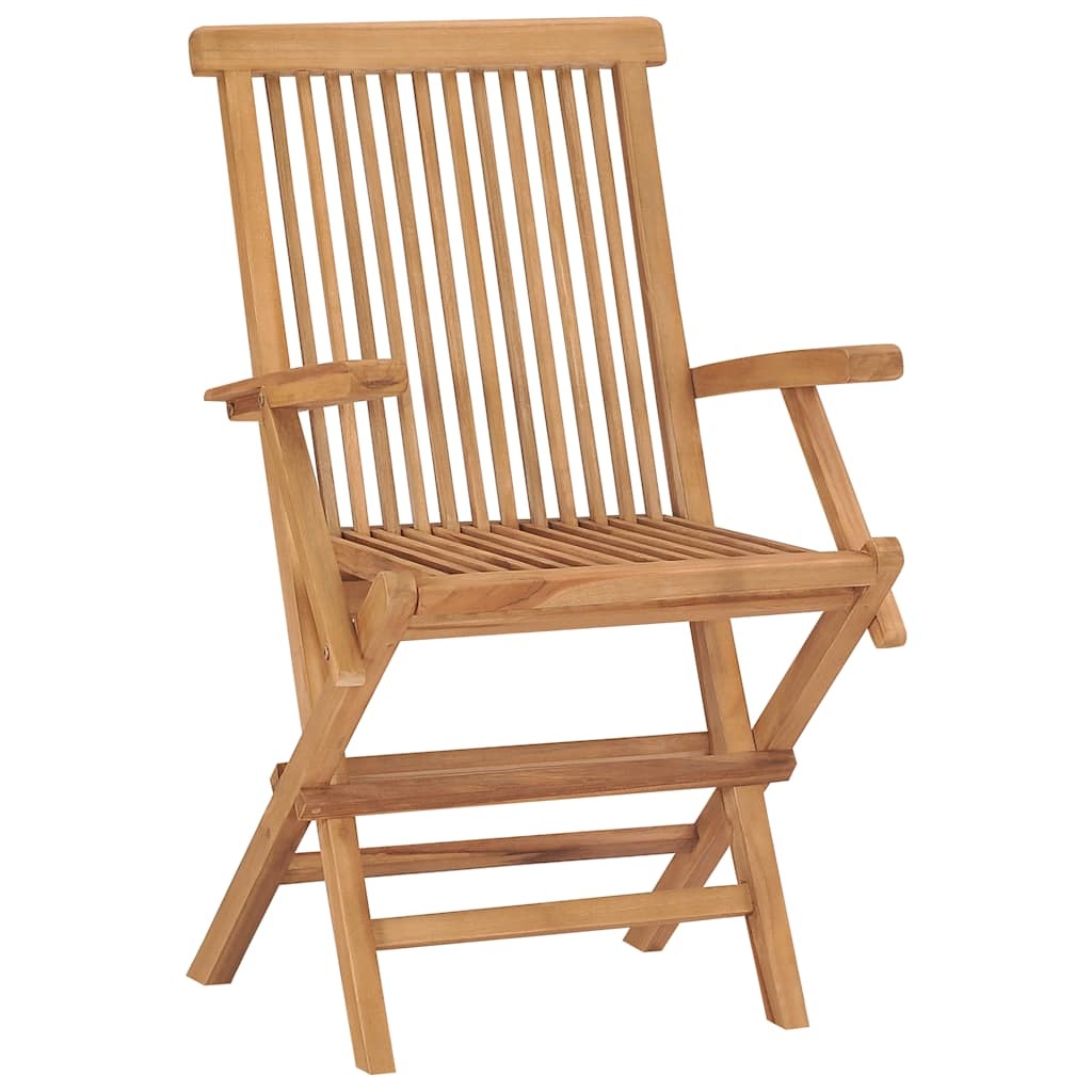 Tuinstoelen inklapbaar 2 st massief teakhout
