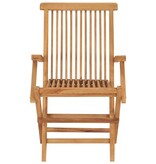 Tuinstoelen inklapbaar 2 st massief teakhout