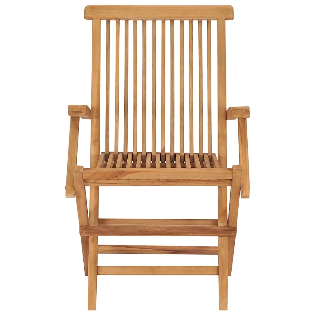 Tuinstoelen inklapbaar 2 st massief teakhout