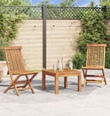 Tuinstoelen inklapbaar 2 st massief teakhout