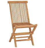 Tuinstoelen inklapbaar 2 st massief teakhout