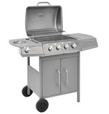Gasbarbecue 4+1 kookzone zilver