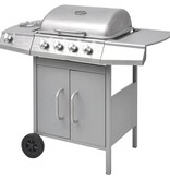 Gasbarbecue 4+1 kookzone zilver
