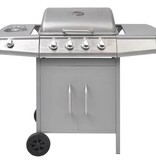 Gasbarbecue 4+1 kookzone zilver