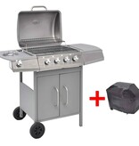 Gasbarbecue 4+1 kookzone zilver