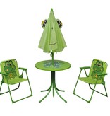 3-delige Bistroset voor kinderen met parasol groen