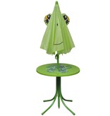 3-delige Bistroset voor kinderen met parasol groen