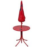 3-delige Bistroset voor kinderen met parasol rood