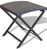 Kruk inklapbaar poly rattan zwart