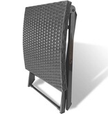 Kruk inklapbaar poly rattan zwart