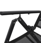 Ligbed inklapbaar aluminium zwart