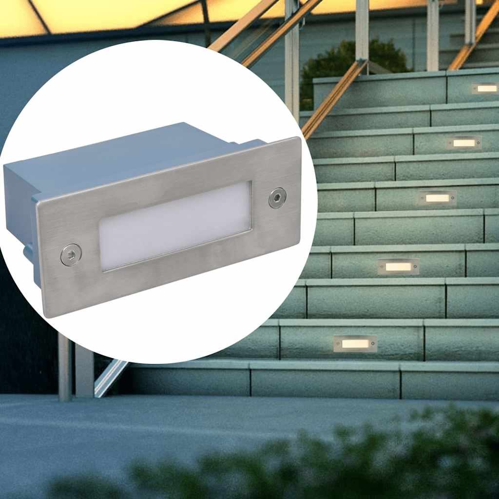 Trapinbouwspot 2 st LED 44x111x56 mm
