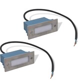 Trapinbouwspot 2 st LED 44x111x56 mm