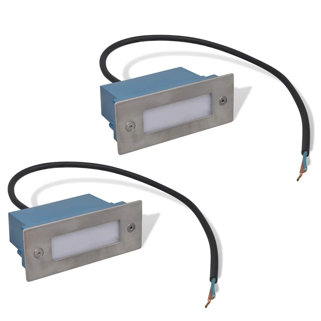 Trapinbouwspot 2 st LED 44x111x56 mm